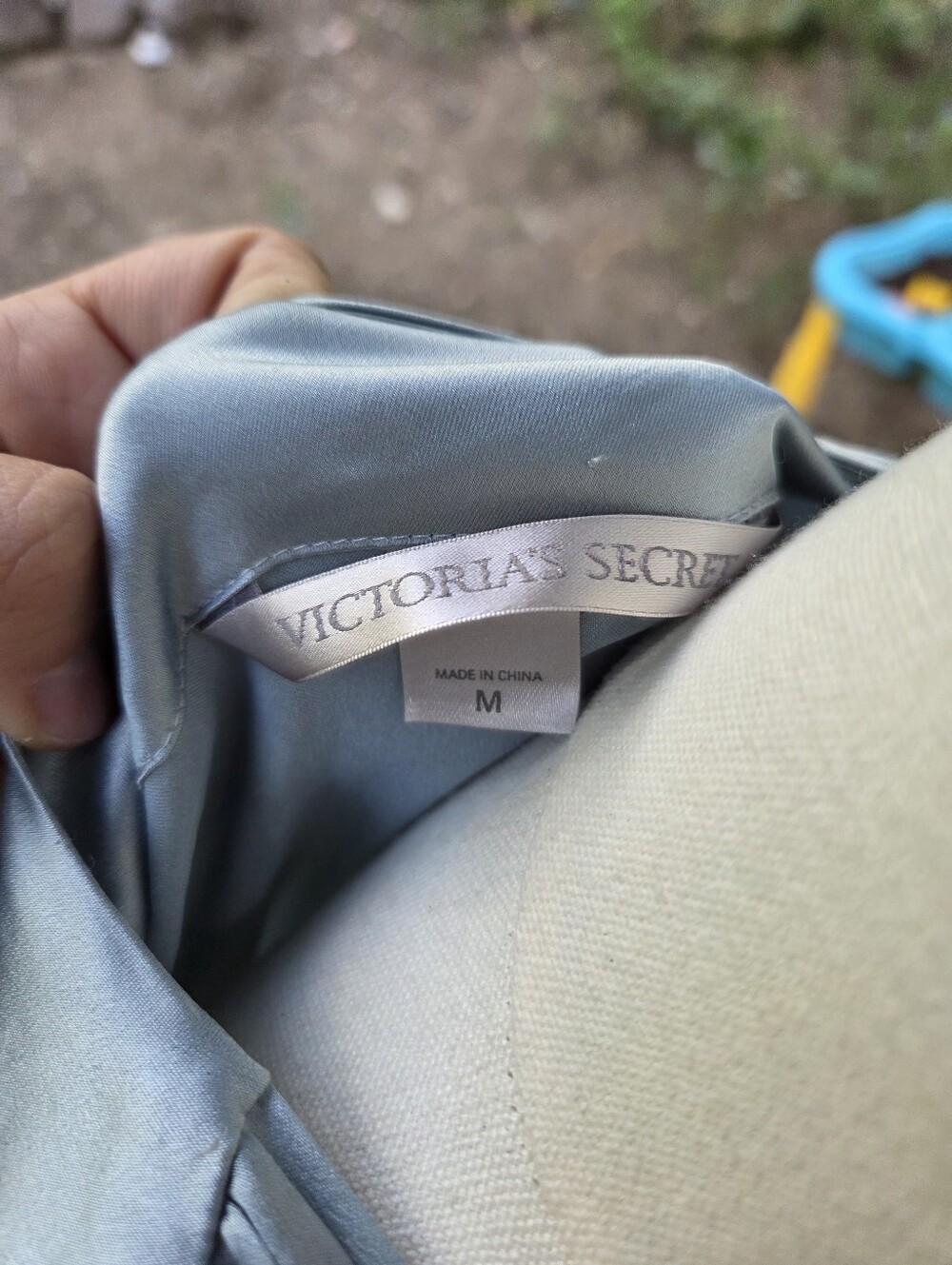 Victorias Secret Satin Light Blue‎ Robe Size Medium - Picture 5 of 5